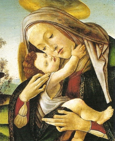 Botticelli_Madonna_con_bambino_ particolare